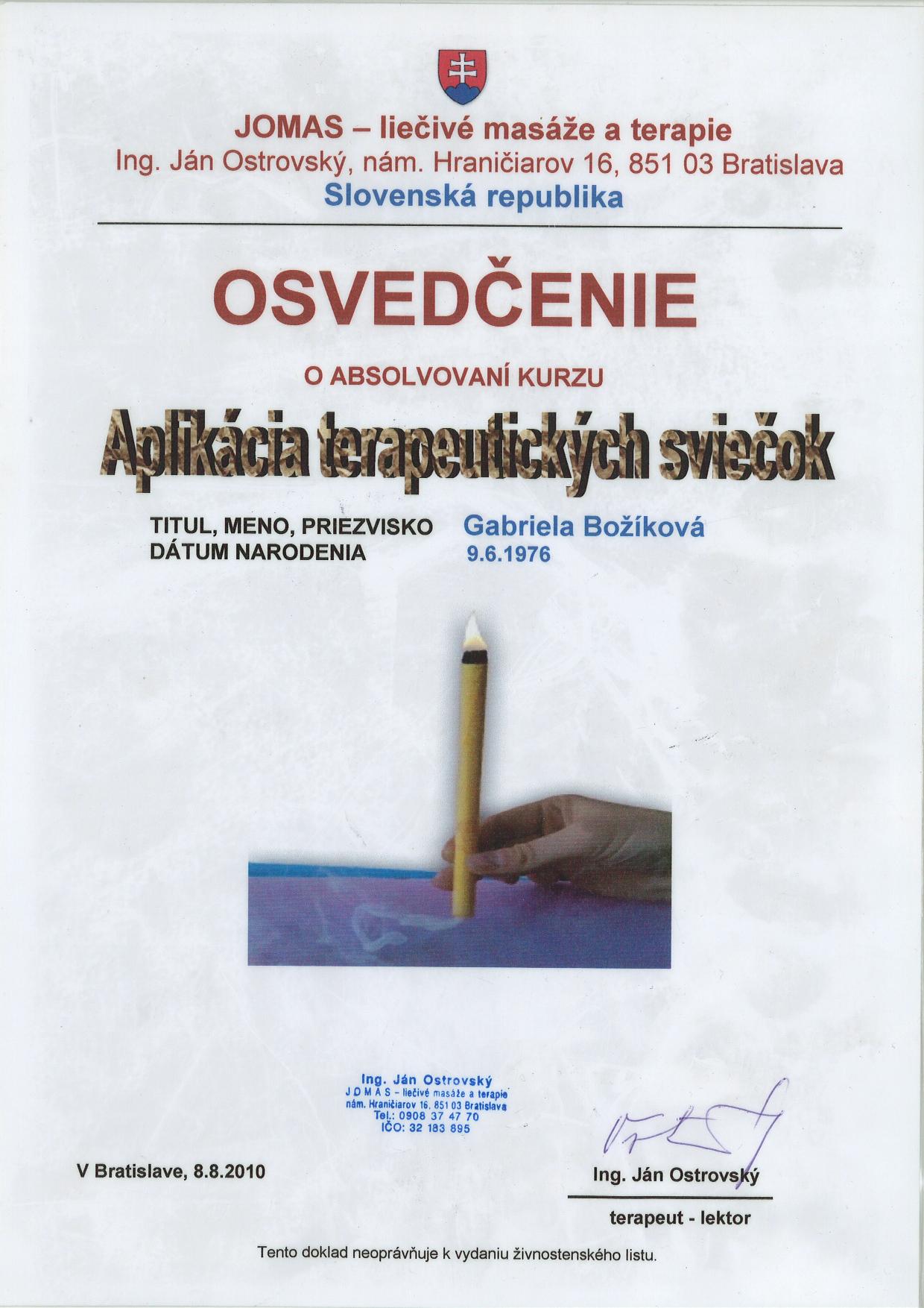 terapeuticke sviečky